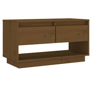 vidaXL telerikapp, meepruun, 74x34x40 cm, m&auml;nnipuit