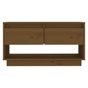 TV skříňka medově hnědá 74 x 34 x 40 cm masivní borové dřevo - obrázek 3