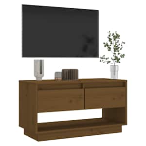 TV skříňka medově hnědá 74 x 34 x 40 cm masivní borové dřevo - obrázek 7