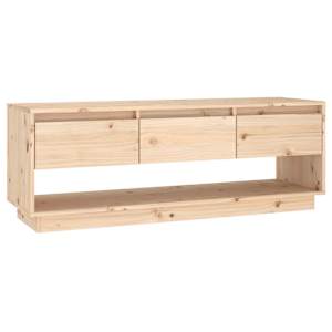 TV skříňka 110,5 x 34 x 40 cm masivní borové dřevo - obrázek 2
