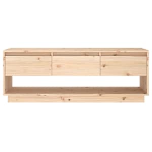 TV skříňka 110,5 x 34 x 40 cm masivní borové dřevo - obrázek 3