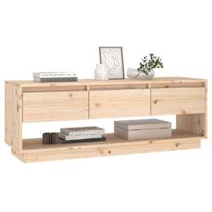 TV skříňka 110,5 x 34 x 40 cm masivní borové dřevo - obrázek 6
