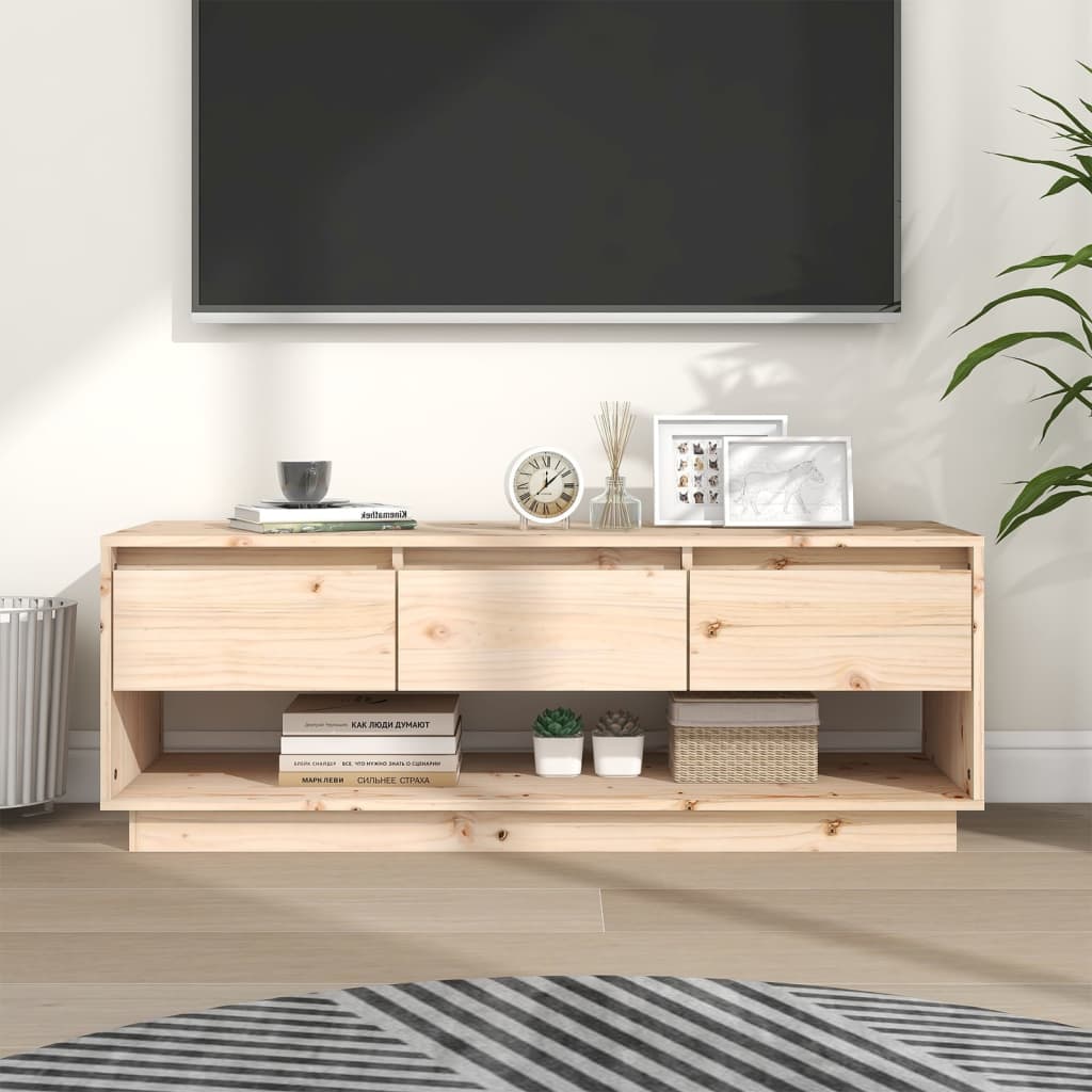 vidaXL Tv-meubel 110,5x34x40 cm massief grenenhout