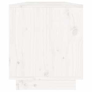 TV skříňka bílá 110,5 x 34 x 40 cm masivní borové dřevo - obrázek 5