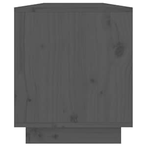 TV skříňka šedá 110,5 x 34 x 40 cm masivní borové dřevo - obrázek 5