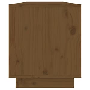 TV skříňka medově hnědá 110,5 x 34 x 40 cm masivní borové dřevo - obrázek 5