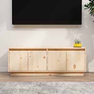 TV skříňka 110 x 34 x 40 cm masivní borové dřevo - obrázek 1