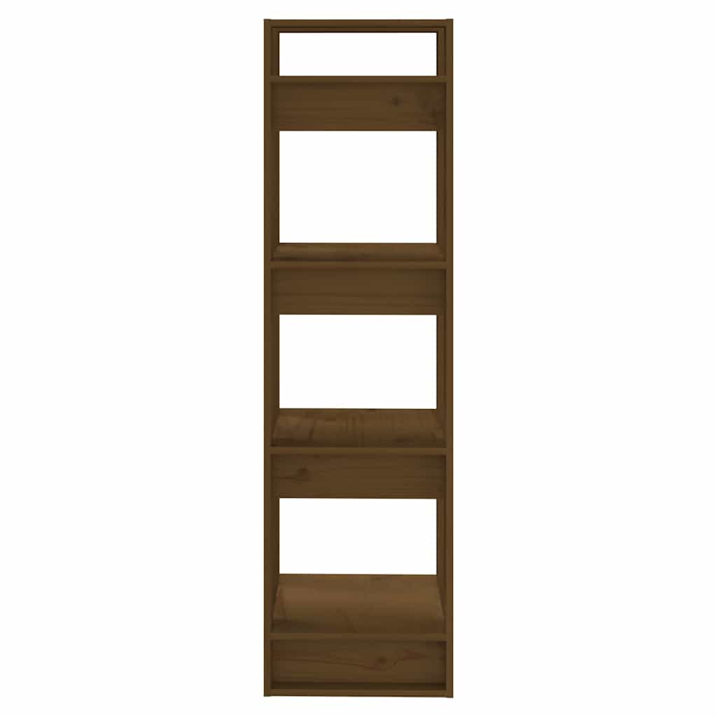 Bibliothèque/Séparateur de Pièce Noir 60x35x57 cm Pin Solide Étagère