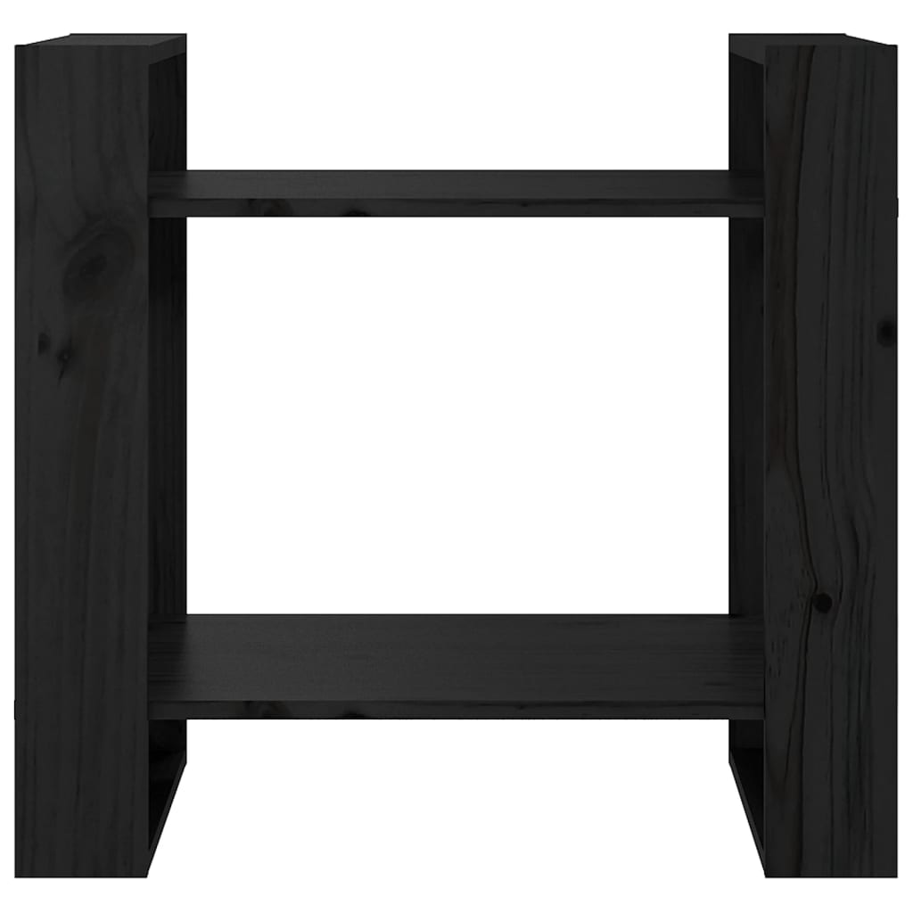 

vidaXL Boekenkast/kamerscherm 60x35x57 cm massief grenenhout zwart