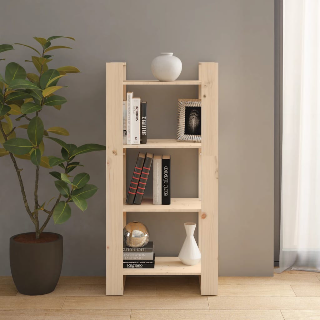 vidaXL Bücherregal/Raumteiler 60x35x125 cm Massivholz