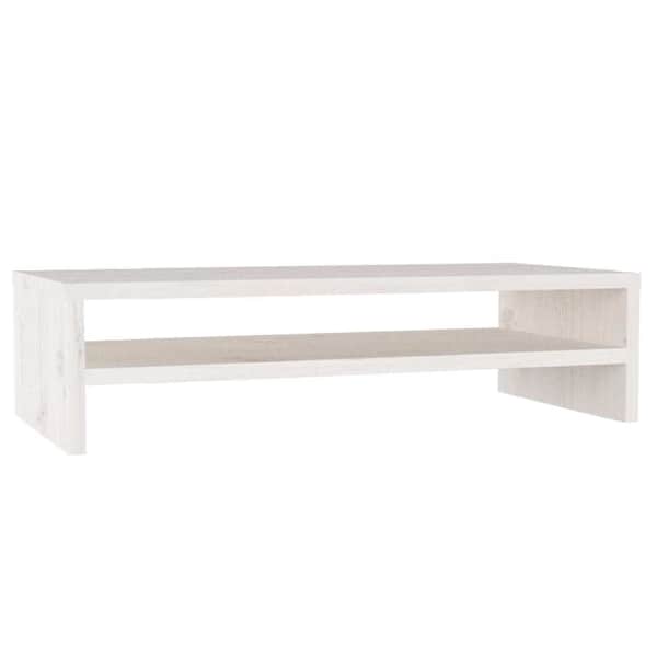 vidaXL monitorialus, valge, 50 x 24 x 13 cm, m&auml;nnipuit