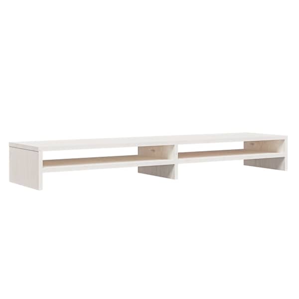 vidaXL monitorialus, valge, 100 x 24 x 13 cm, m&auml;nnipuit