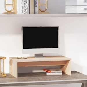 Stojalo za zaslon 50x27x15 cm trdna borovina