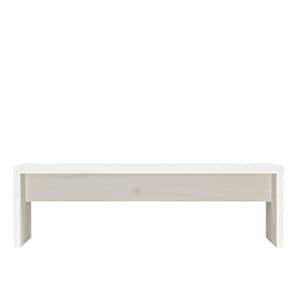 Stojan na monitor bílý 50x27x15 cm masivní borové dřevo - obrázek 5