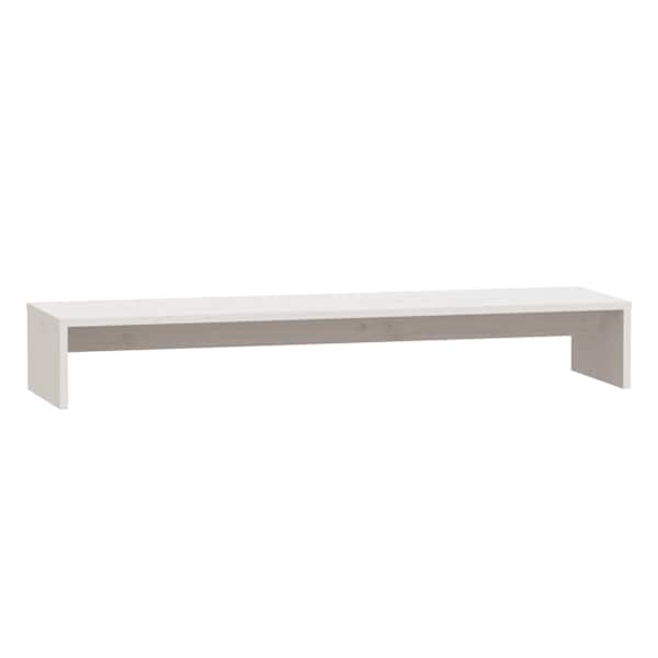 vidaXL monitorialus, valge, 100 x 27 x 15 cm, m&auml;nnipuit