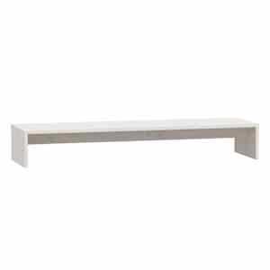 Stojan na monitor bílý 100 x 27 x 15 cm masivní borové dřevo - obrázek 2