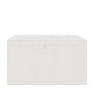 Stojan na monitor bílý 100 x 27 x 15 cm masivní borové dřevo - obrázek 6
