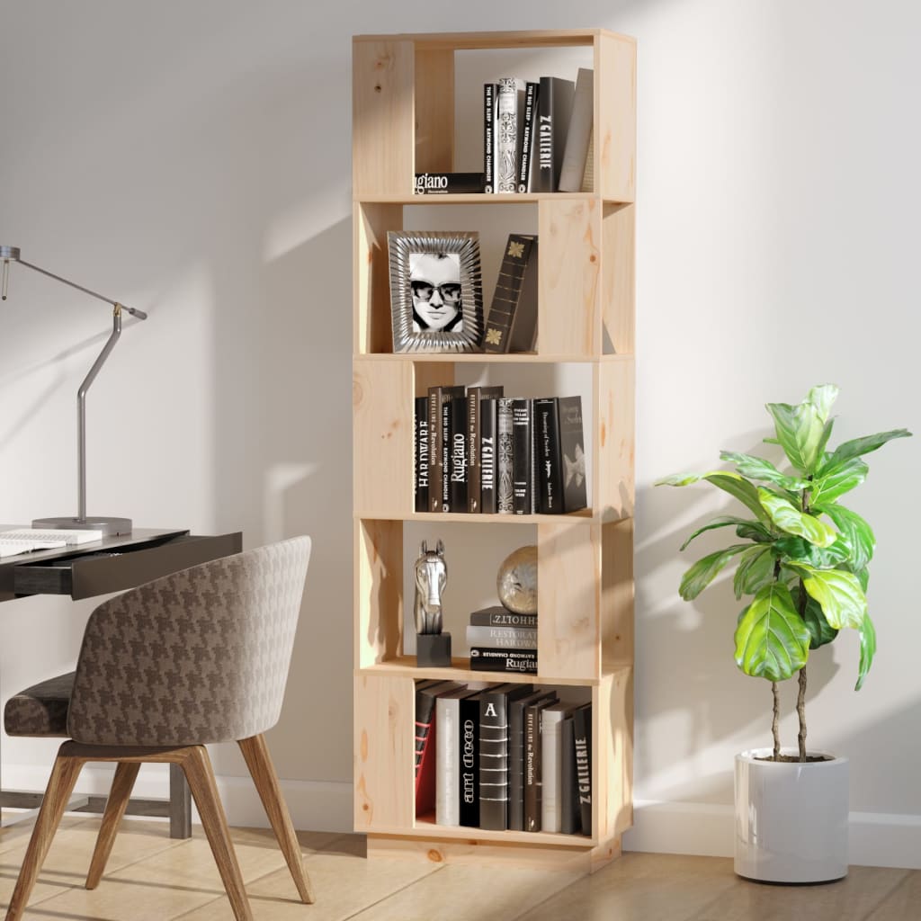 vidaXL Boekenkast/kamerscherm 51x25x163,5 cm massief grenenhout