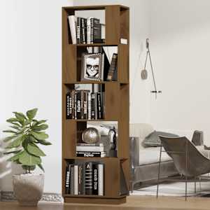 Knihovna/dělicí stěna medově hnědá 51x25x163,5 cm masivní dřevo - obrázek 1