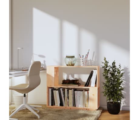 vidaXL grāmatu plaukts, 80x25x70 cm, priedes masīvkoks