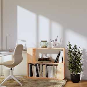 vidaXL grāmatu plaukts, 80x25x70 cm, priedes masīvkoks