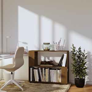 vidaXL B&uuml;cherregal/Raumteiler Honigbraun 80x25x70 cm Massivholz