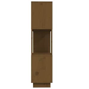 Knihovna / dělicí stěna medově hnědá 80x25x101 cm masivní dřevo - obrázek 6