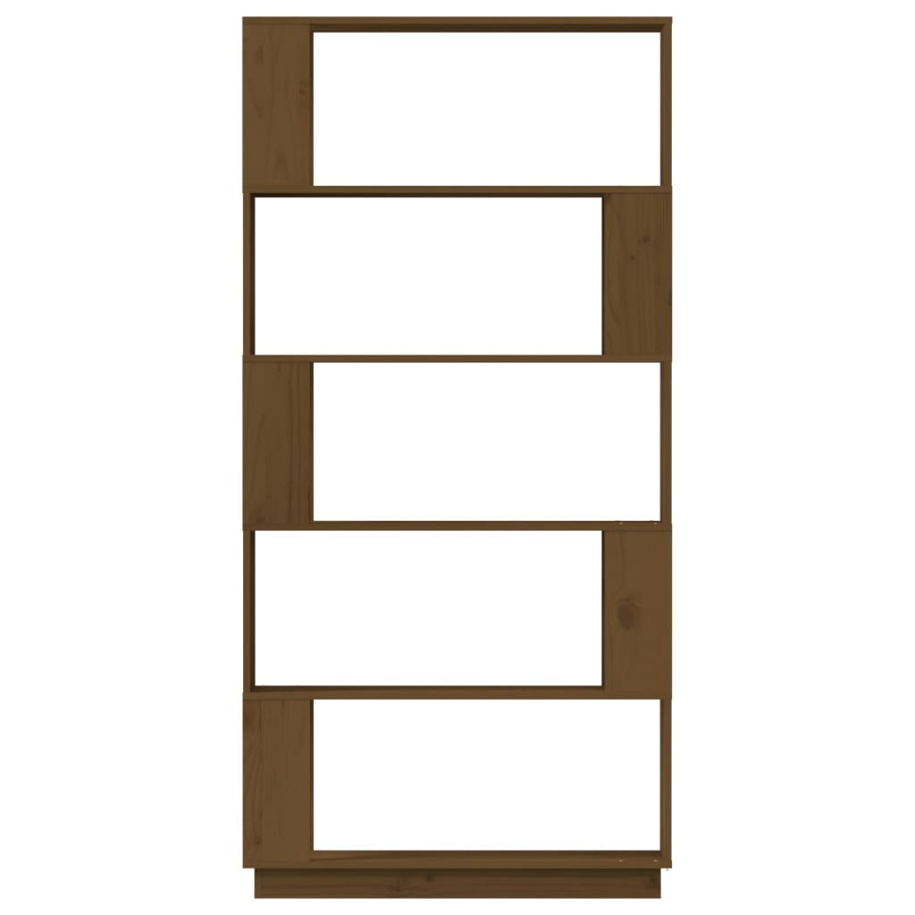 vidaXL Boekenkast/kamerscherm 80x25x163,5 cm grenenhout honingbruin afbeelding