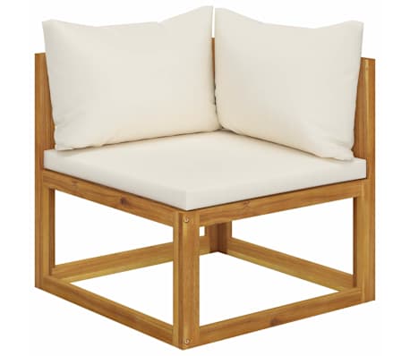 vidaXL 4-Seater Garden Sofa with Cushions Solid Wood Acacia