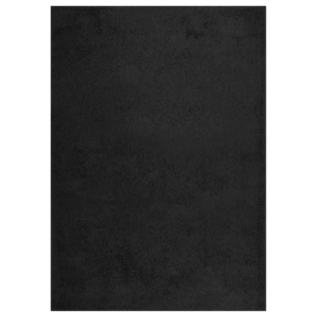 vidaXL Covor Shaggy, fir lung, negru, 120×170 cm 120x170 imagine noua
