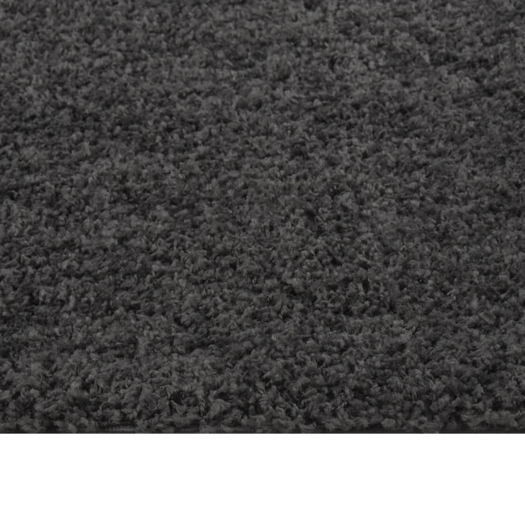 vidaXL Chlpatý koberec s vysokým vlasom antracitový 140x200 cm