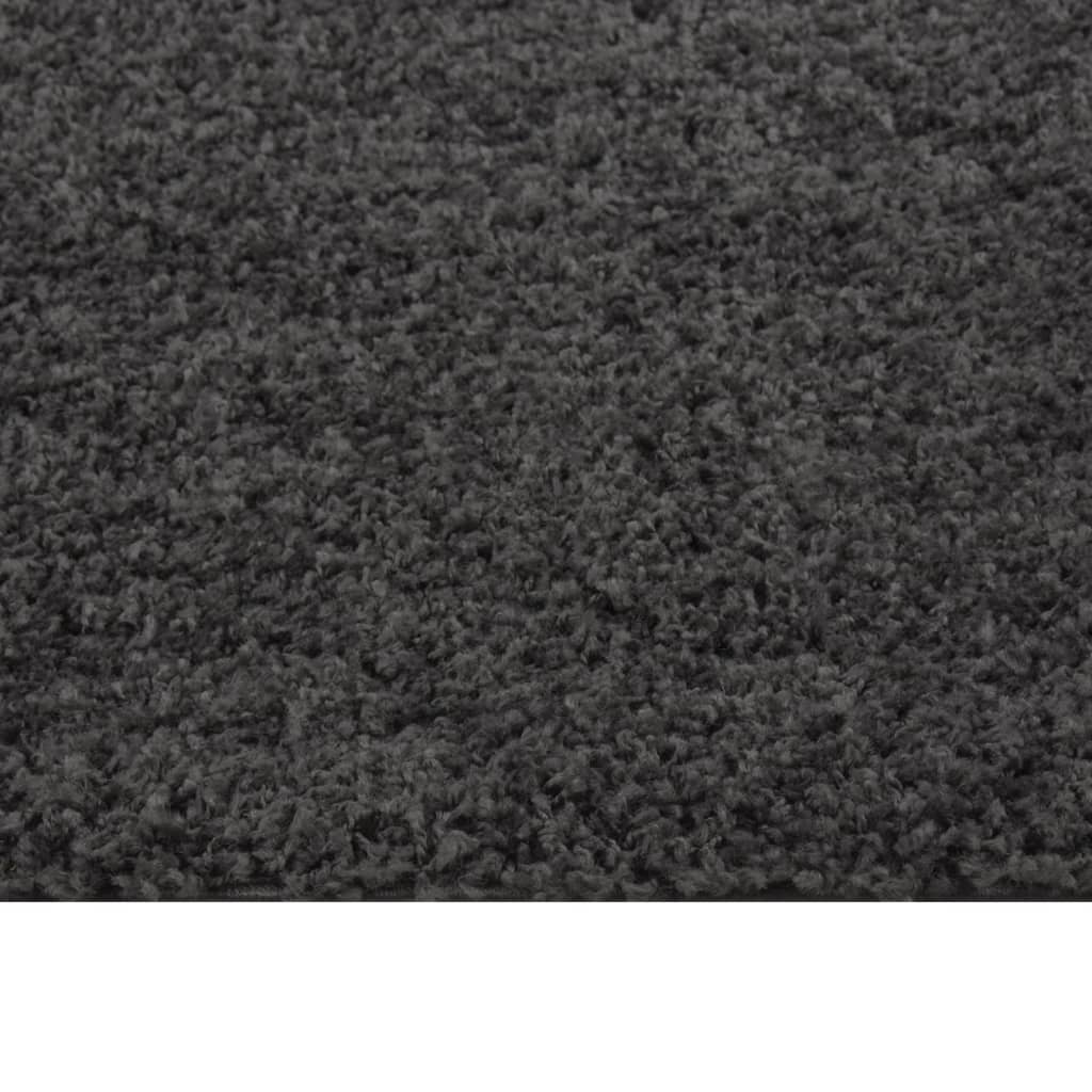 vidaXL Chlpatý koberec s vysokým vlasom antracitový 200x290 cm