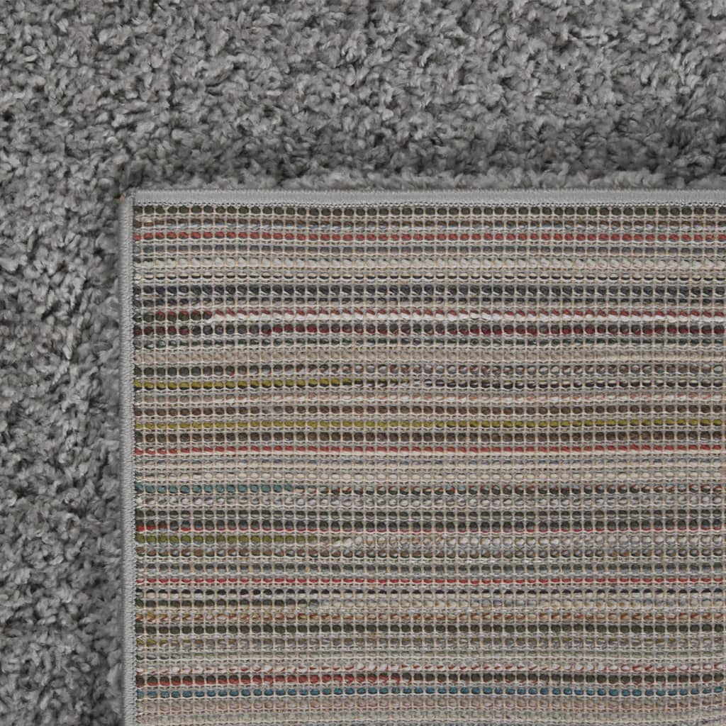 vidaXL shaggy gulvtæppe 80x150 cm høje luv grå