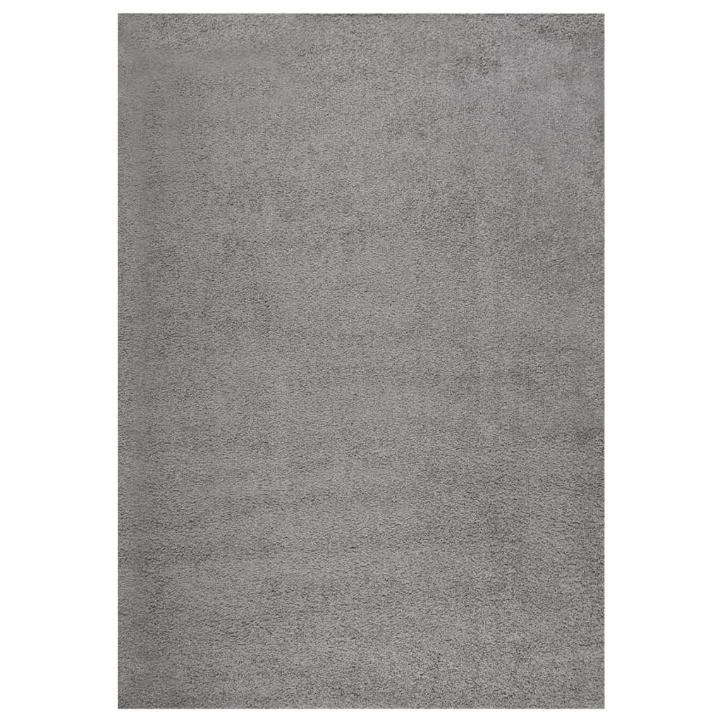 vidaXL shaggy gulvtæppe 140x200 cm høje luv grå