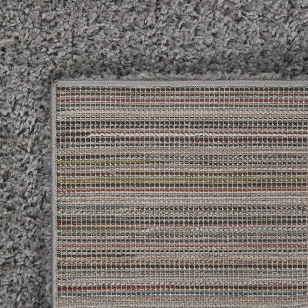 vidaXL Tapis shaggy à poils longs Gris 140x200 cm