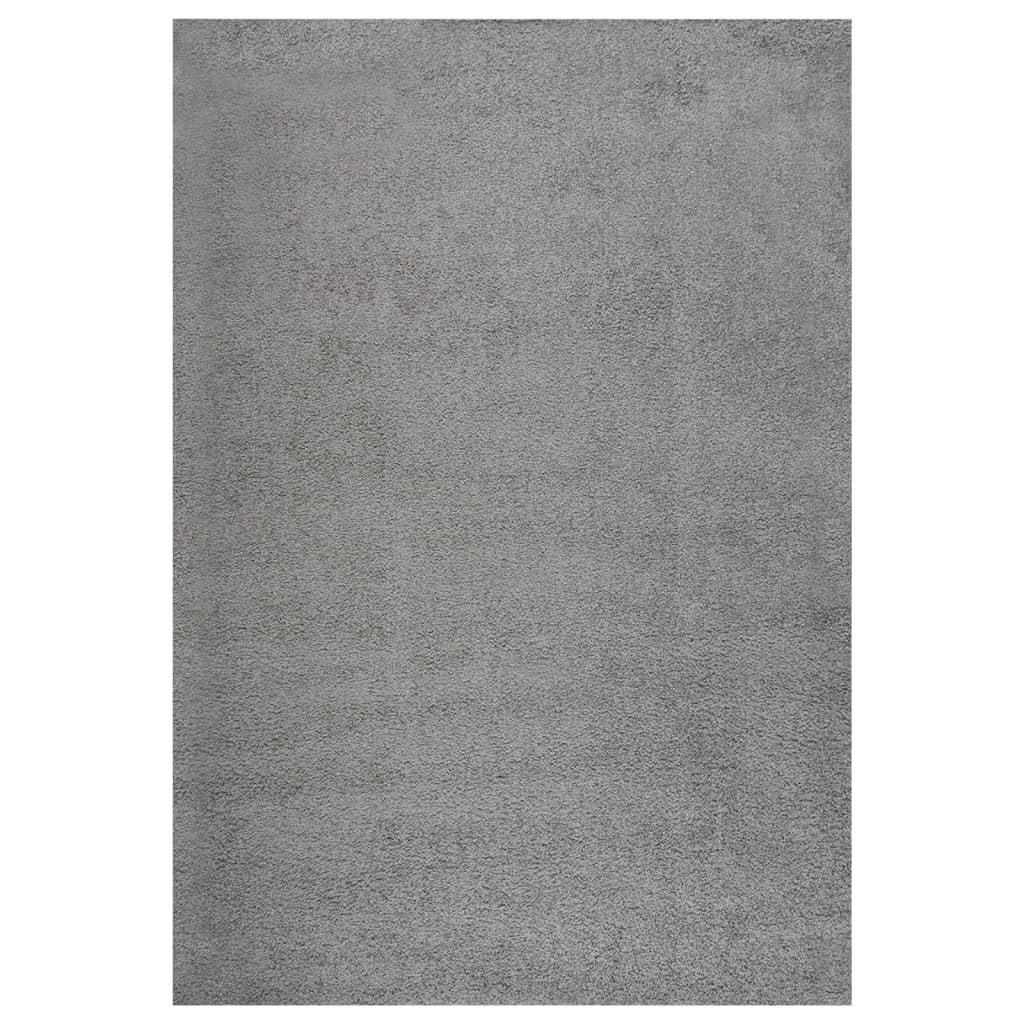 vidaXL shaggy gulvtæppe 160x230 cm høje luv grå