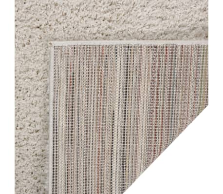 vidaXL Teppich Shaggy Hochflor Creme 160x230 cm