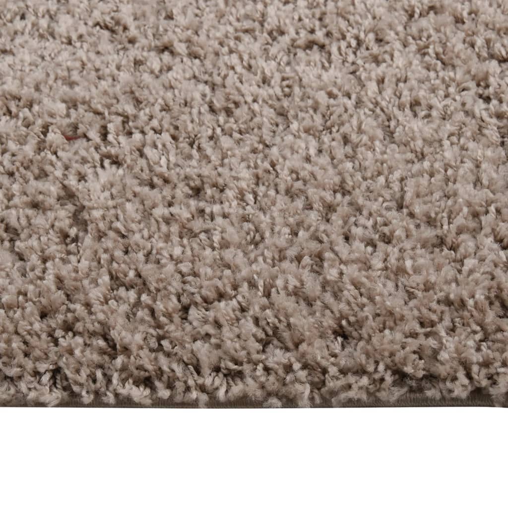  Chlpatý koberec s vysokým vlasom béžový 120x170 cm