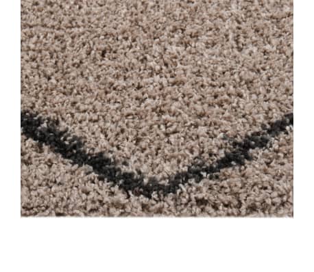 vidaXL Teppich Shaggy Hochflor Beige und Anthrazit 120x170 cm