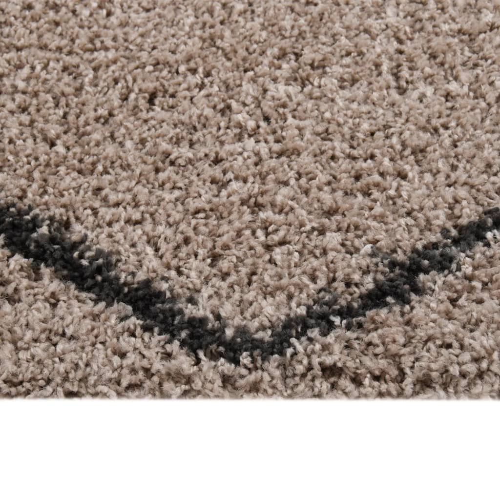 vidaXL Tapis shaggy à poils longs Beige et anthracite 160x230 cm