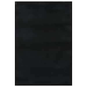 vidaXL pestav pehme vaip, 160x230 cm, libisemiskindel, must