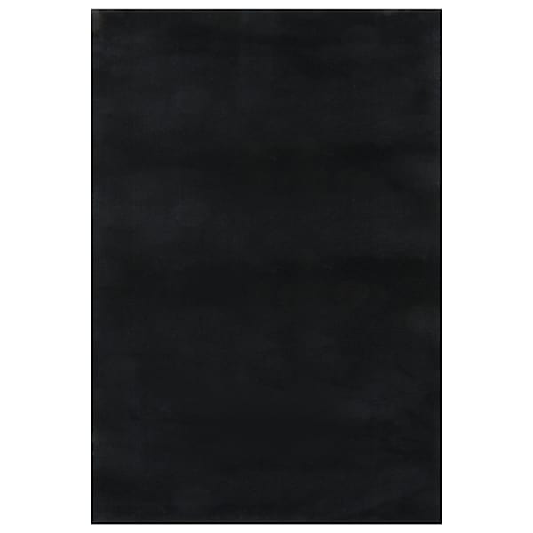 vidaXL pestav pehme vaip, 160x230 cm, libisemiskindel, must