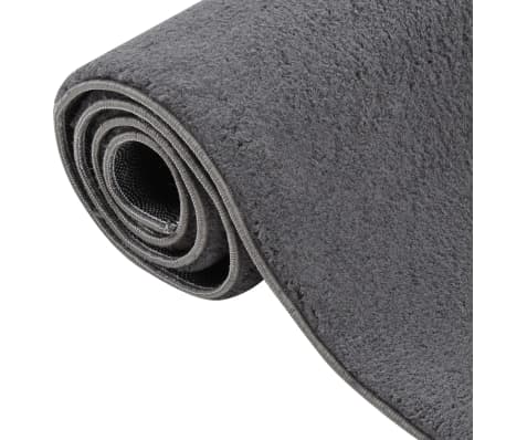 vidaXL Tapis shaggy doux lavable 80x150 cm Antidérapant Anthracite