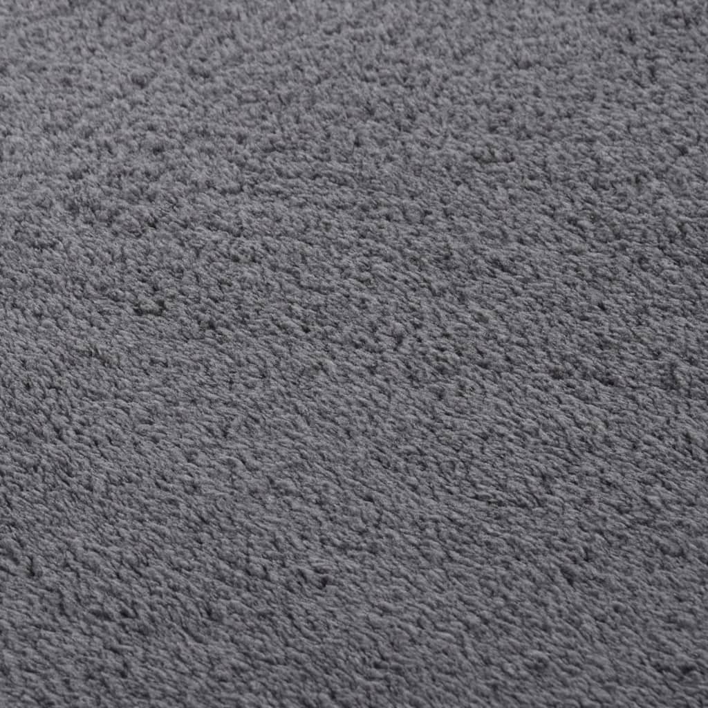 Pratelný koberec s dlouhým vlasem 120 x 170 cm antracitový
