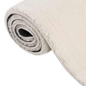 vidaXL Washable Rug Soft Shaggy 120x170 cm Anti Slip Cream