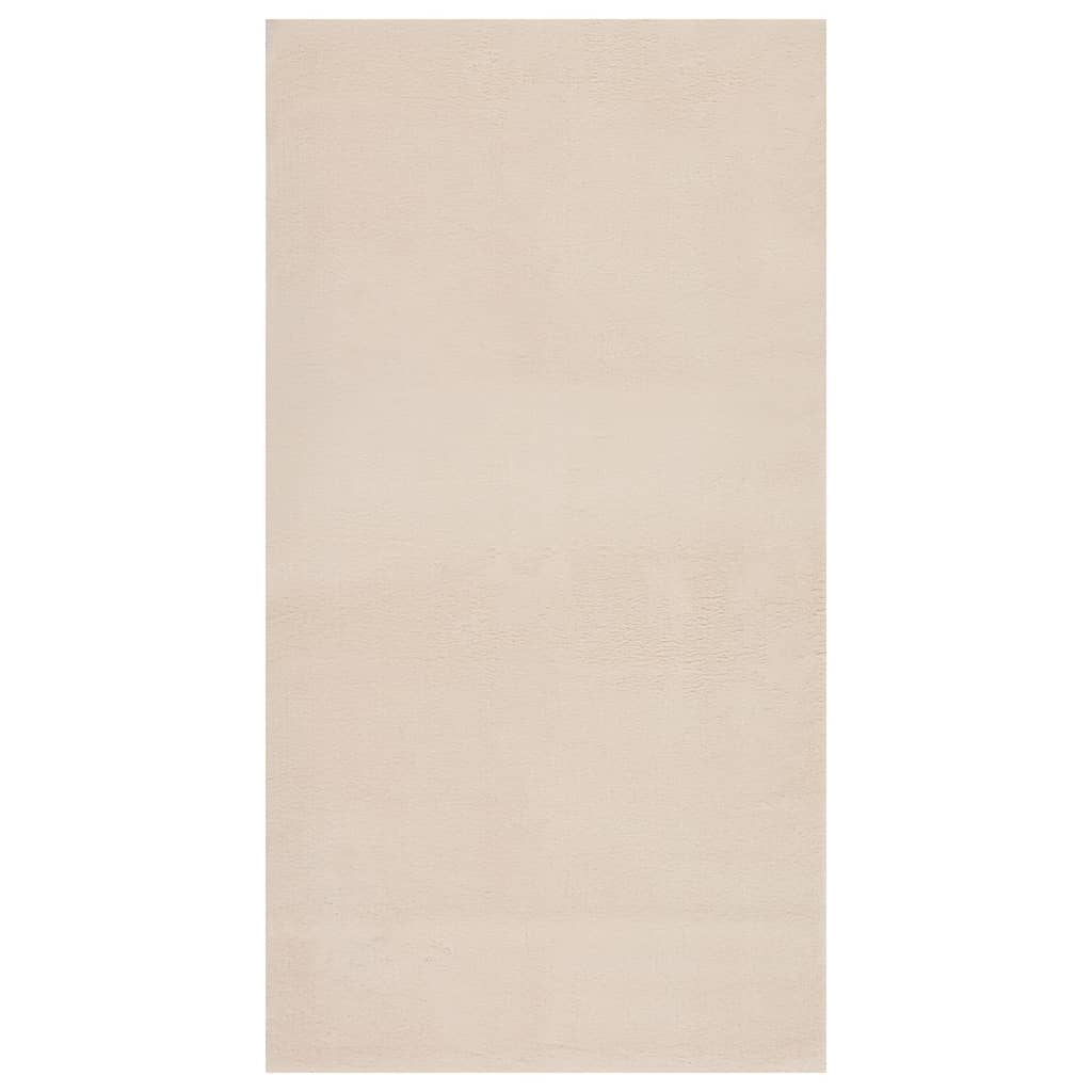 vidaXL Matto pestävä pehmeä lyhyt nukka 80×150 cm liukumaton beige