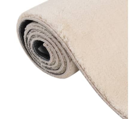vidaXL Pratelný koberec krátký vlas 80 x 150 cm protiskluzový béžový