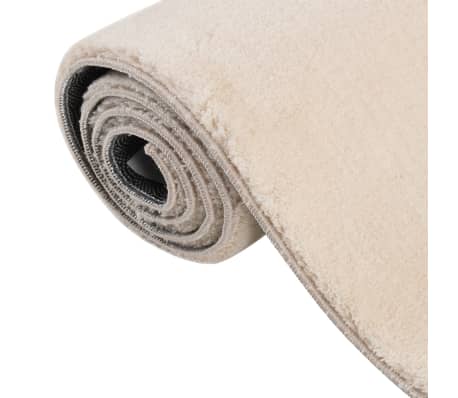 vidaXL Pratelný koberec krátký vlas 120 x 170 cm protiskluzový béžový