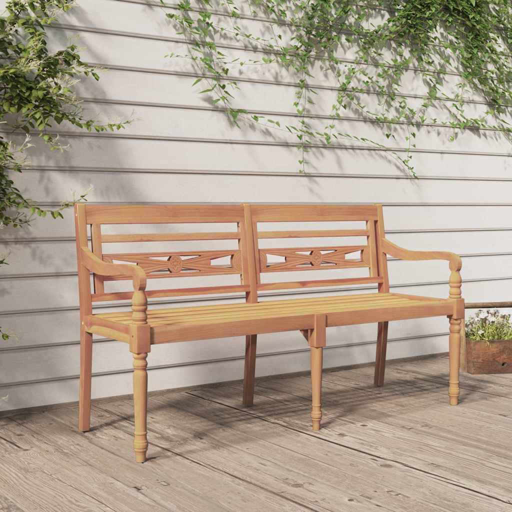 vidaXL Batavia-Sitzbank 150 cm Massivholz Teak