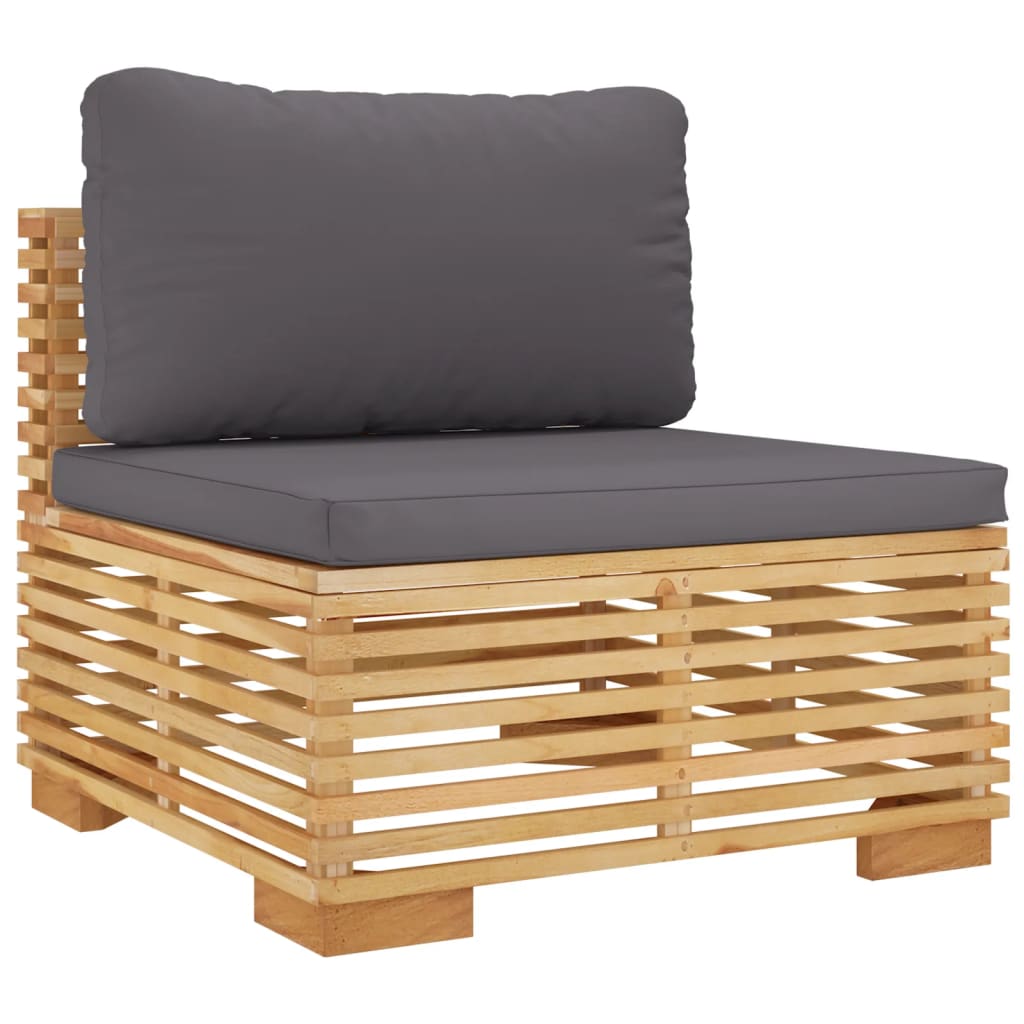 Patio Furniture Outdoor Lounge Chair with Cushions Solid Wood Teak vidaXL - Picture 33 of 35
